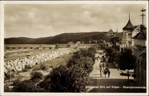 Ak Seebad Binz auf Rügen, Strandpromenade