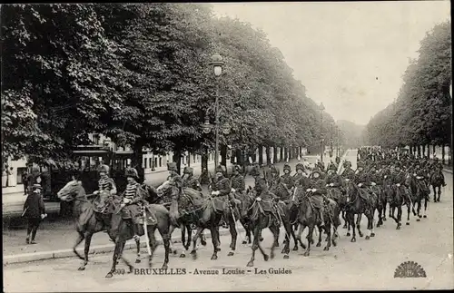 Ak Bruxelles Brüssel, Avenue Louise, les Guides