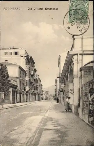 Ak Bordighera Liguria, Via Vittorio Emanuele