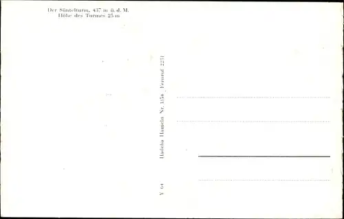 Ak Bad Münder am Deister, Süntelturm