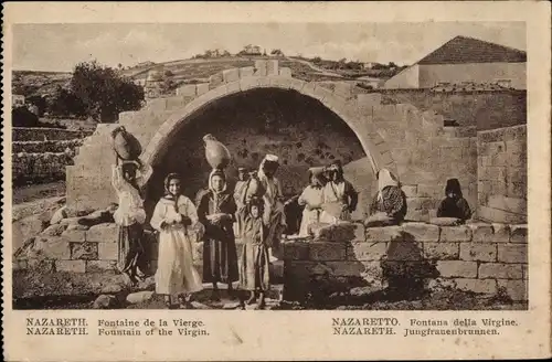 Ak Nazaret Nazareth Israel, Fontaine de la Vierge