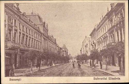 Ak București Bukarest Rumänien, Bulevardul Elisabeta