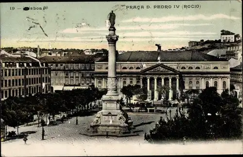 Ak Lisboa Lissabon Portugal, Prace D. Pedro IV