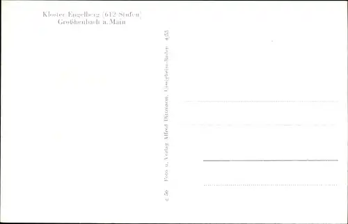 Ak Großheubach am Main Unterfranken, Kloster Engelberg, Altar, Rathaus, Maintal