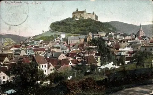 Ak Kulmbach in Oberfranken, Totalansicht vom Ort, Schloss