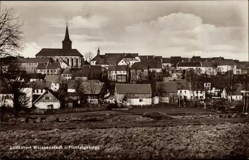 Ak Weißenstadt im Tal der Eger Fichtelgebirge, Blick auf den Ort