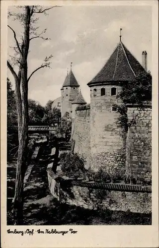 Ak Amberg in der Oberpfalz Bayern, Am Nabburger Tor