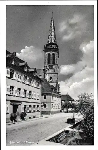 Ak Sinzheim in Baden Württemberg, Kirchpartie