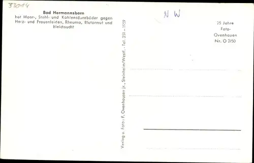 Ak Pömbsen Bad Driburg in Westfalen, Bad Hermannsborn, Kurhaus