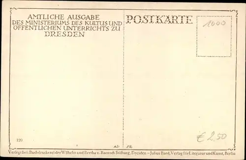 Künstler Ak Berlin Mitte, Adolf v. Menzel, Predigt in der alten Klosterkirche