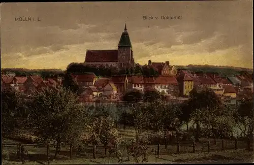 Ak Mölln im Herzogtum Lauenburg, Blick vom Doktorhof