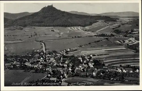 Ak Stetten Hechingen in Baden Württemberg, Fliegeraufnahme, Burg Hohenzollern