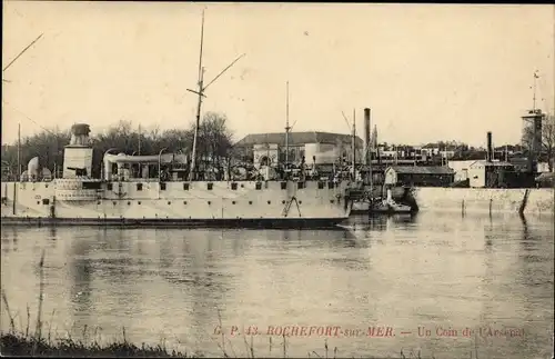 Ak Rochefort sur Mer Charente Maritime, Un Coin de l'Arsenal