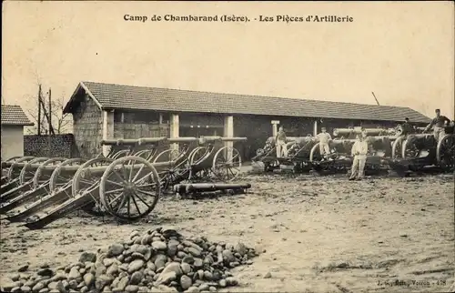 Ak Isère, Camp de Chambarand, Les Pieces d'Artillerie