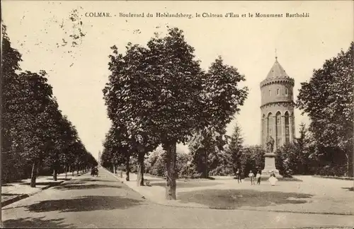 Ak Colmar Kolmar Elsass Haut Rhin, Boulevard du Hoblandsberg, Le Chateau d'Eau, Monument