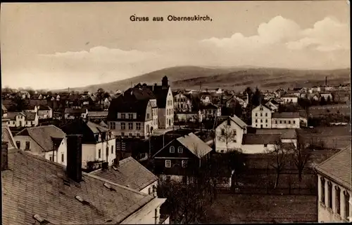 Ak Oberneukirch Neukirch in der Lausitz, Blick über die Dächer der Stadt