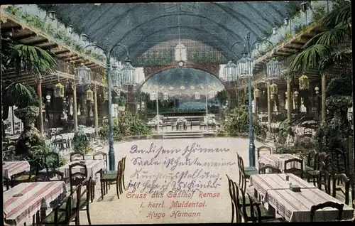 Ak Remse in Sachsen, Gasthof, Innenansicht