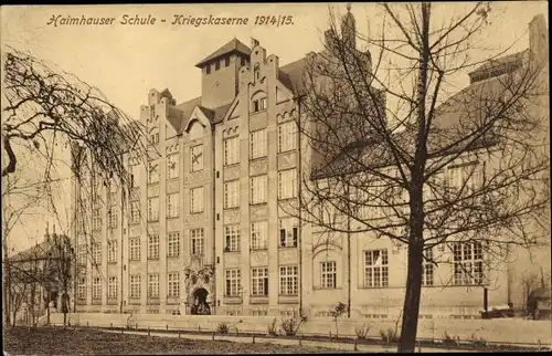 Ak Haimhausen in Oberbayern, Kriegskaserne 1914/15