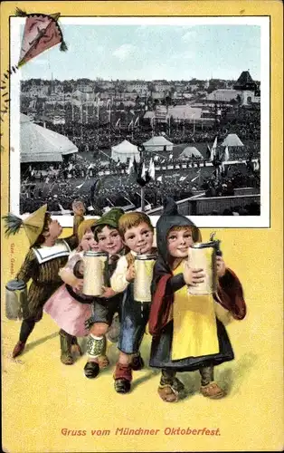 Passepartout Ak München Bayern, Oktoberfest, Münchner Kindl
