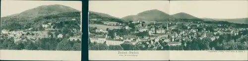 Klapp Ak Baden Baden am Schwarzwald, Panorama vom Michaelsberg