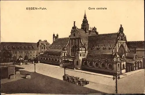 Ak Essen im Ruhrgebiet, Hauptbahnhof, Gare centrale