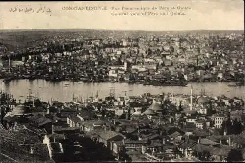 Ak Konstantinopel Istanbul Türkei, Panorama, Pera, Galata