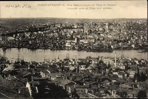 Ak Konstantinopel Istanbul Türkei, Vue Panoramique de Gera et Galata