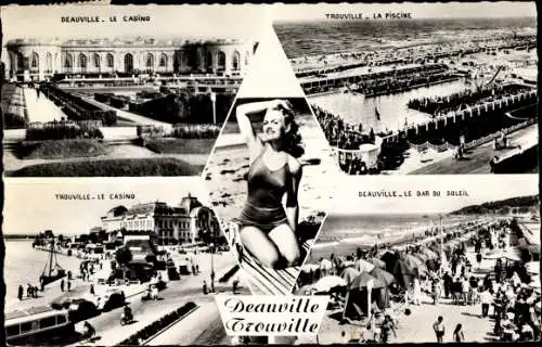 Ak Trouville Deauville Calvados, Le Casino, La Piscine