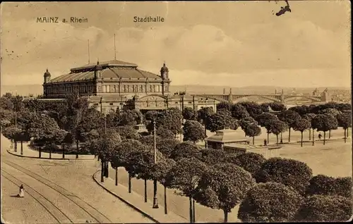 Ak Mainz am Rhein, Stadthalle