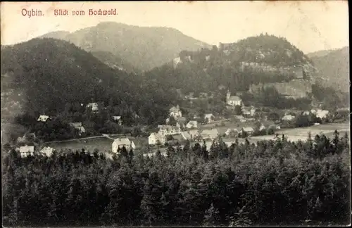 Ak Oybin in der Oberlausitz, Blick vom Hochwald