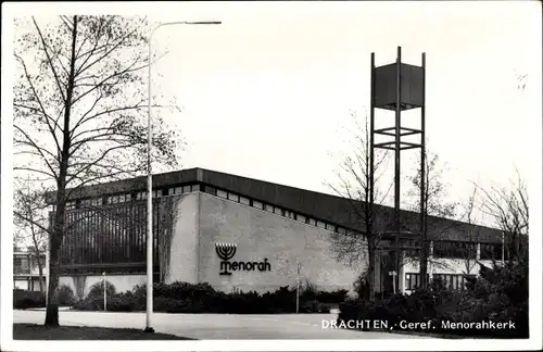 Ak Drachten Friesland Niederlande, Geref. Menorahkerk