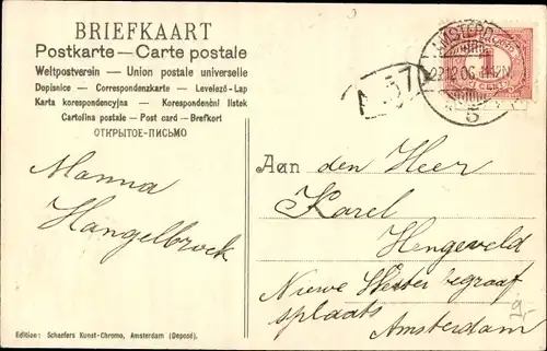 Buchstaben Ak Amsterdam Nordholland Niederlande, Engel, Groeten uit