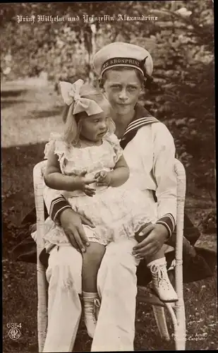 Ak Prinz Wilhelm von Preußen, Prinzessin Alexandrine