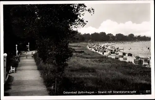 Ak Ostseebad Boltenhagen, Strand mit Strandpromenade