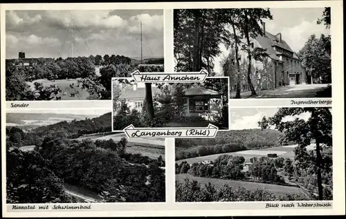Ak Langenberg Velbert im Rheinland, Haus Annchen, Jugendherberge, Webersbusch, Schwimmbad