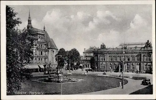 Ak Görlitz in der Lausitz, Postplatz