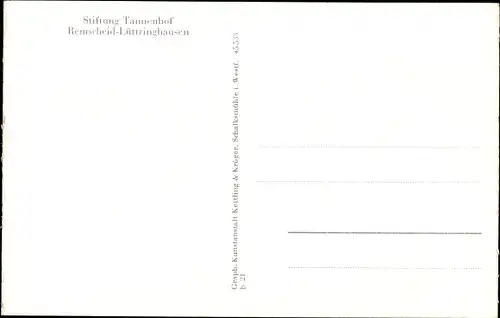 Ak Lüttringhausen Remscheid im Bergischen Land, Anstaltskirche, Stiftung Tannenhof