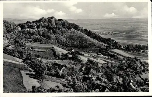 Ak Schaumburg Rosenthal Rinteln an der Weser, Blick auf Burg und Ortschaft