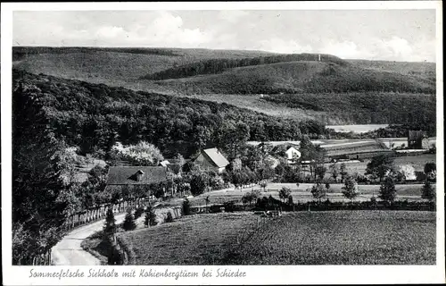 Ak Siekholz Schieder Schwalenberg in Lippe, Gesamtansicht, Kahlenbergturm