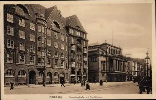 Ak Hamburg Mitte Neustadt, Dammtorstraße, Stadttheater