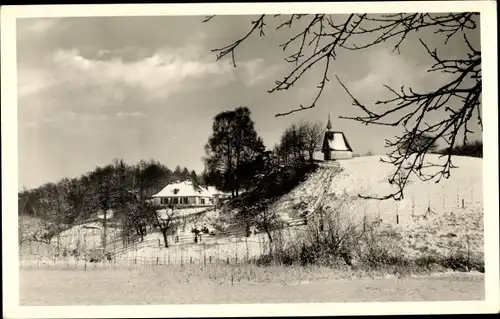 Ak Neutsch im Odenwald Modautal, Kriegstoten-Gedächtniskapelle beim Landhaus am kleinen Wäldchen