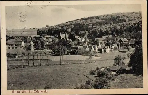 Ak Ernsthofen im Odenwald Modautal, Ortsansicht