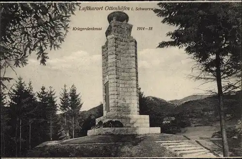 Ak Ottenhöfen im Schwarzwald, Kriegerdenkmal