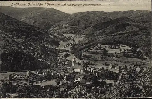 Ak Ottenhöfen im Schwarzwald, Blick ins Unterwassertal