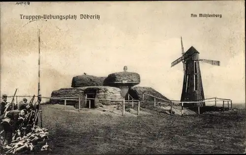 Ak Dallgow Döberitz im Havelland, Truppenübungsplatz, Am Mühlenberg