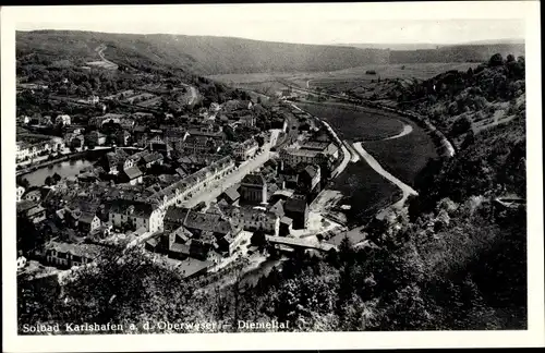 Ak Bad Karlshafen an der Weser, Blick ins Diemetal, Ort