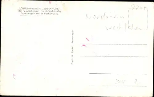 Ak Beverungen an der Weser, Schulungsheim Elisenhöhe