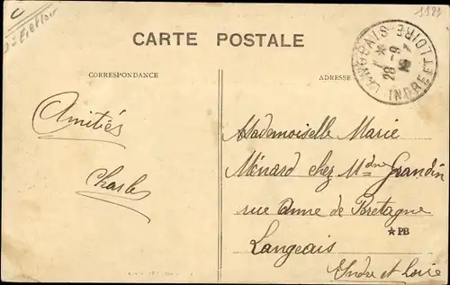 Ak Châteauneuf en Thymerais Eure et Loir, M. Latham sur son Monoplan Antoinette