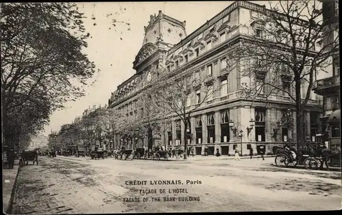 Ak Paris IX. Arrondissement Opéra, Credit Lyonnais, Facade de l'Hotel