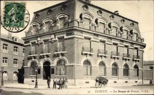 Ak Elbeuf Seine Maritime, La Banque de France